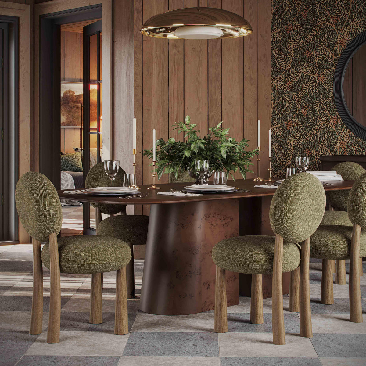 Sulley Olive Green Performance Basketweave Fabric Dining Chair by TOV Furniture – photo 2 of 8