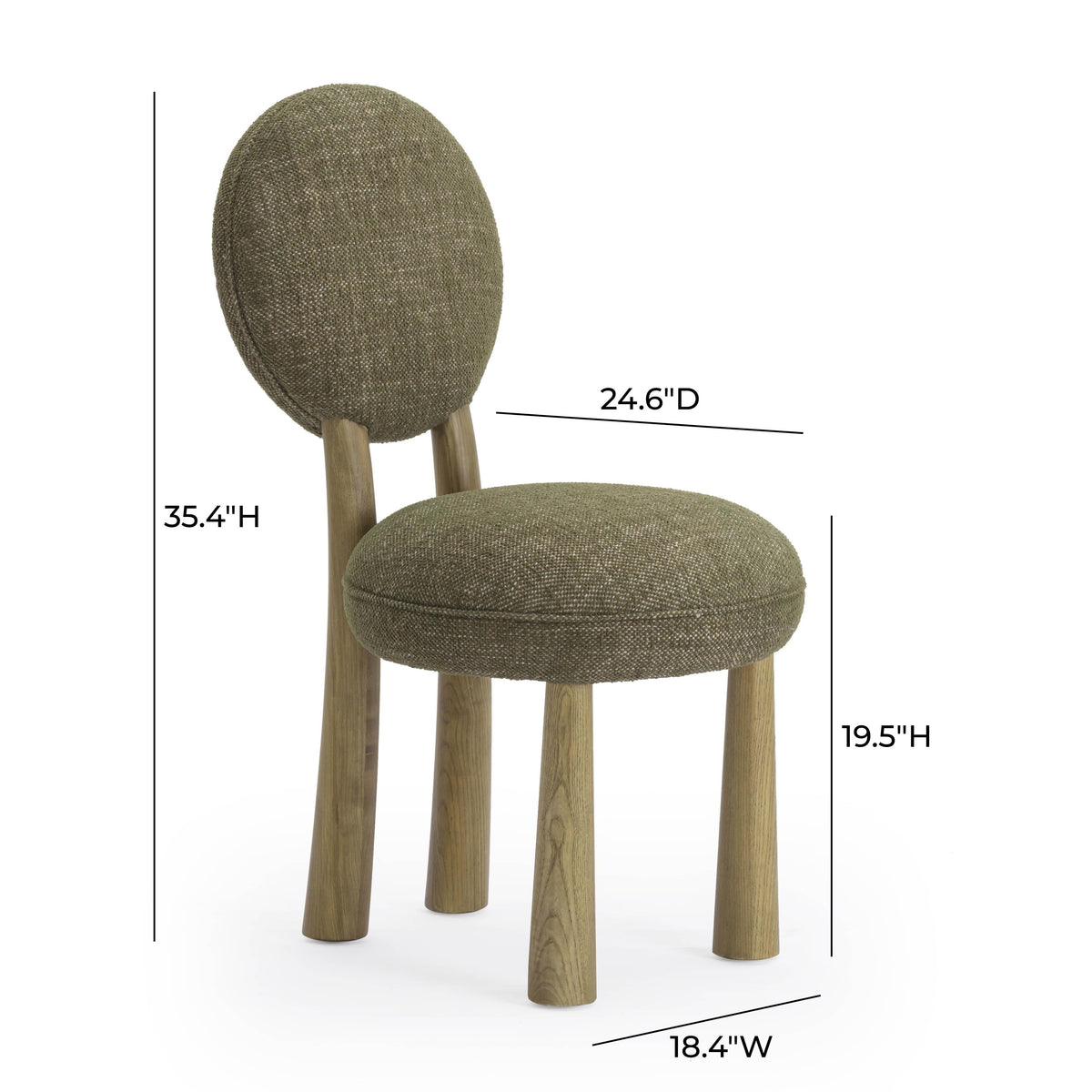 Sulley Olive Green Performance Basketweave Fabric Dining Chair by TOV Furniture – photo 7 of 8
