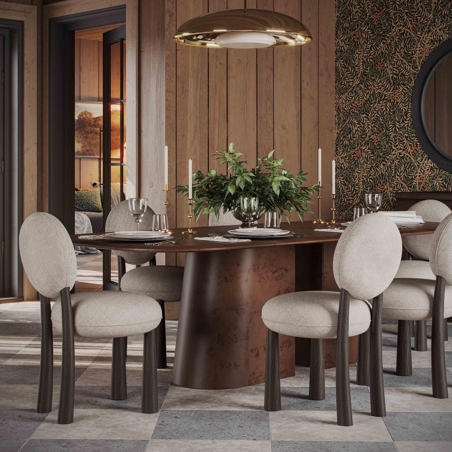 Sulley Cream Performance Chenille Dining Chair Cream by Tov Furniture
