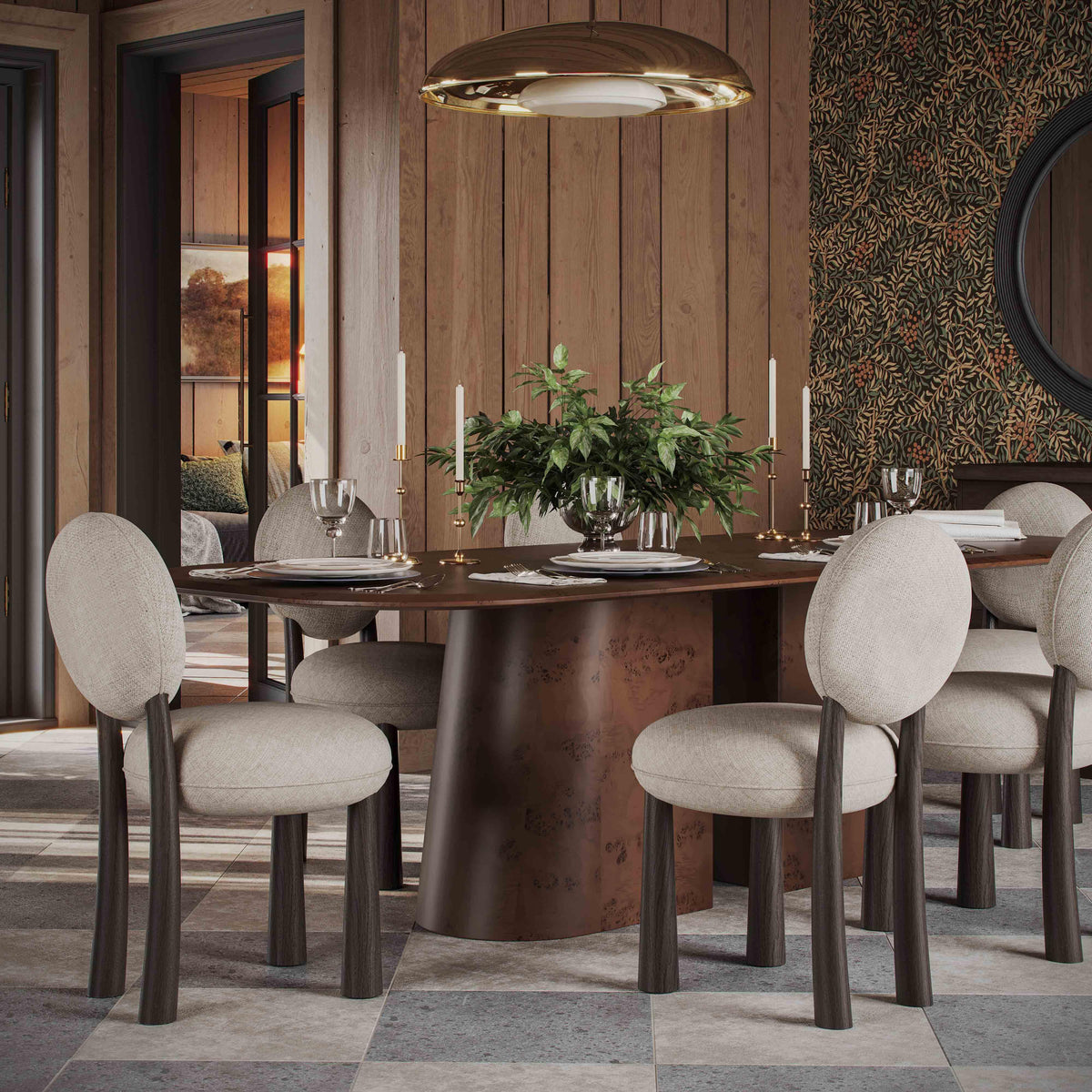 Sulley Cream Performance Chenille Dining Chair by TOV Furniture – photo 2 of 8