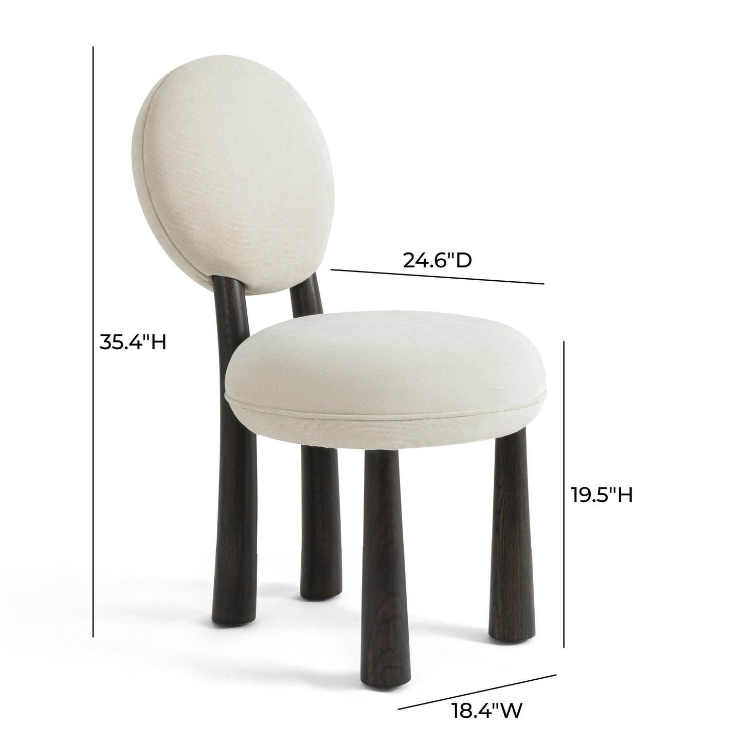 Sulley Cream Performance Chenille Dining Chair Cream by Tov Furniture