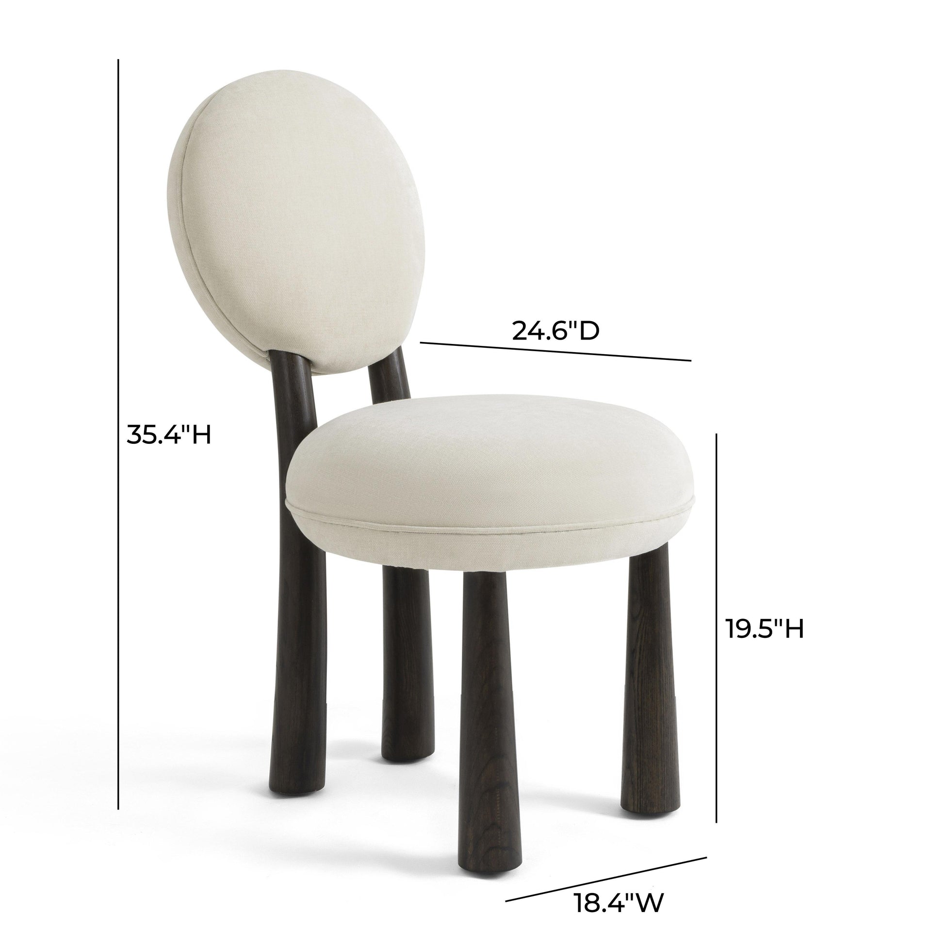 Sulley Cream Performance Chenille Dining Chair Cream by Tov Furniture
