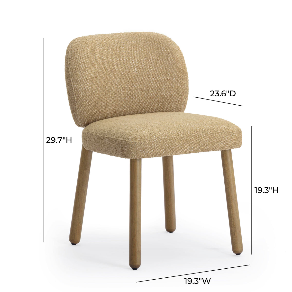 Foxy Honey Performance Textured Fabric Dining Chair by TOV Furniture – photo 7 of 7