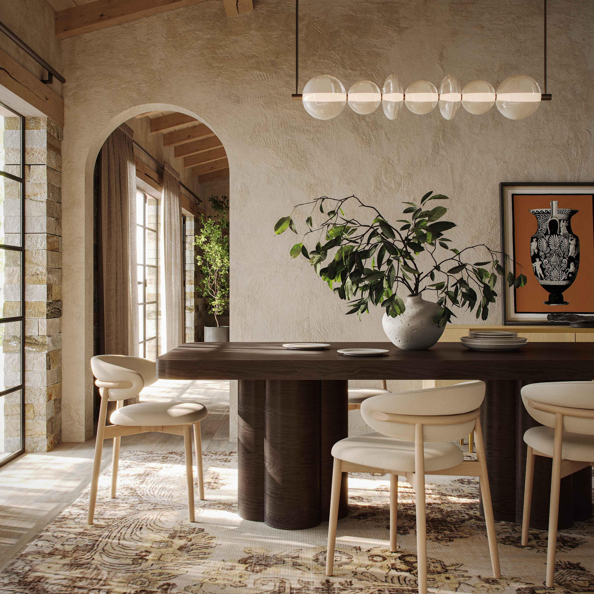 Bambi Dark Brown Ash Dining Table by TOV Furniture – photo 2 of 8