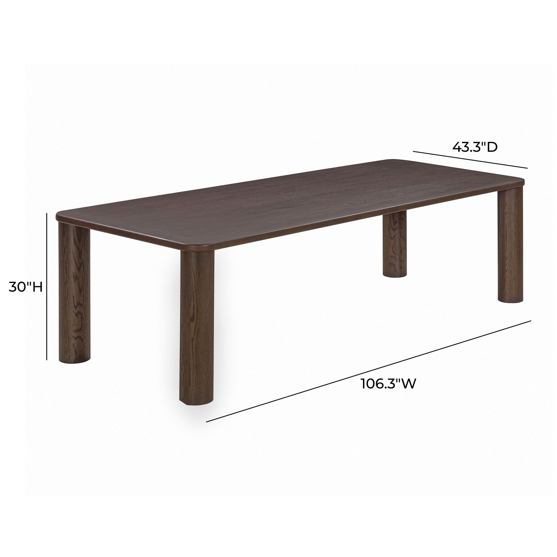 Akola 106 Oak Rectangular Dining Table by TOV D54247