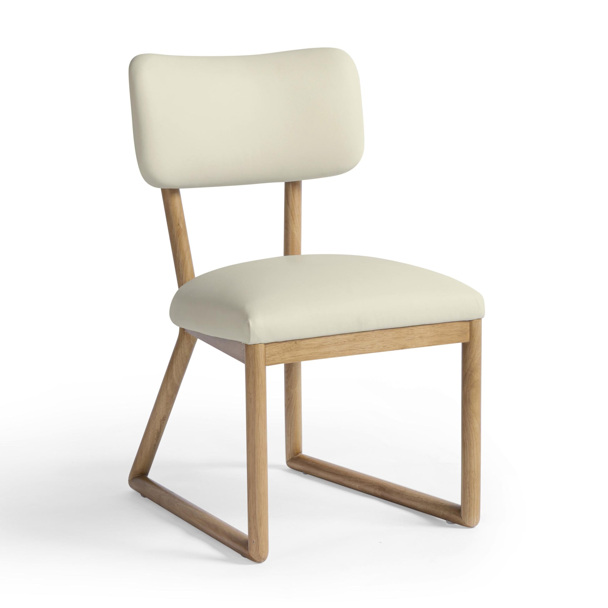 Bobbie Cream Contract-Grade Vegan Leather Dining Chair Cream by Tov Furniture