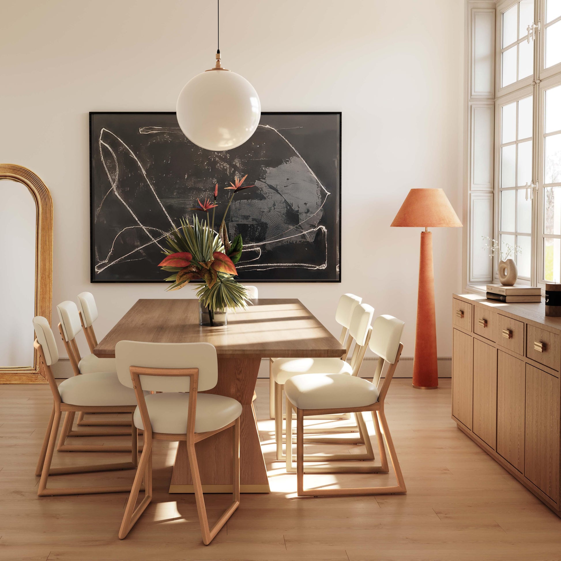 Bobbie Cream Contract-Grade Vegan Leather Dining Chair Cream by Tov Furniture