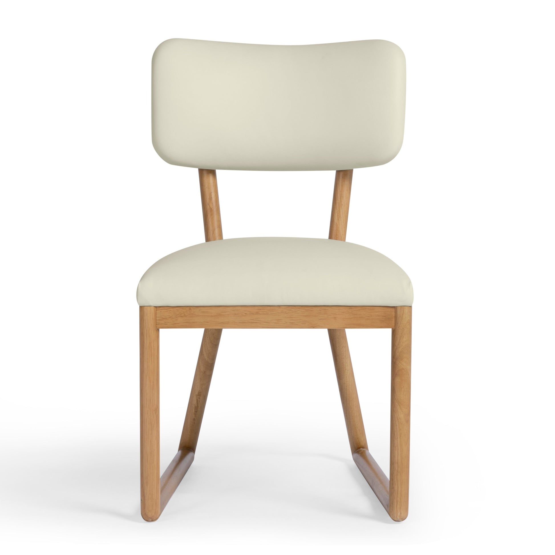 Bobbie Cream Contract-Grade Vegan Leather Dining Chair Cream by Tov Furniture