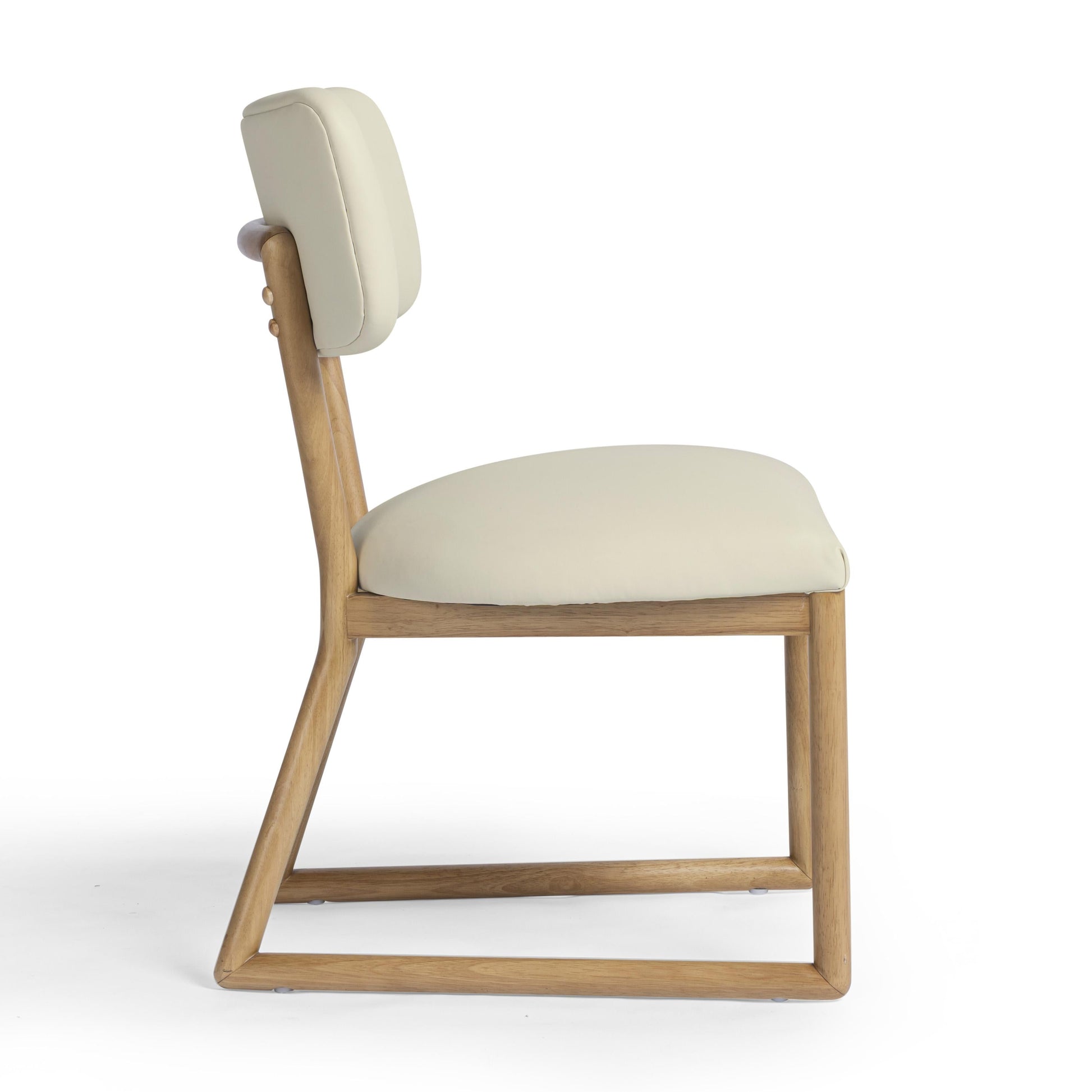 Bobbie Cream Contract-Grade Vegan Leather Dining Chair Cream by Tov Furniture