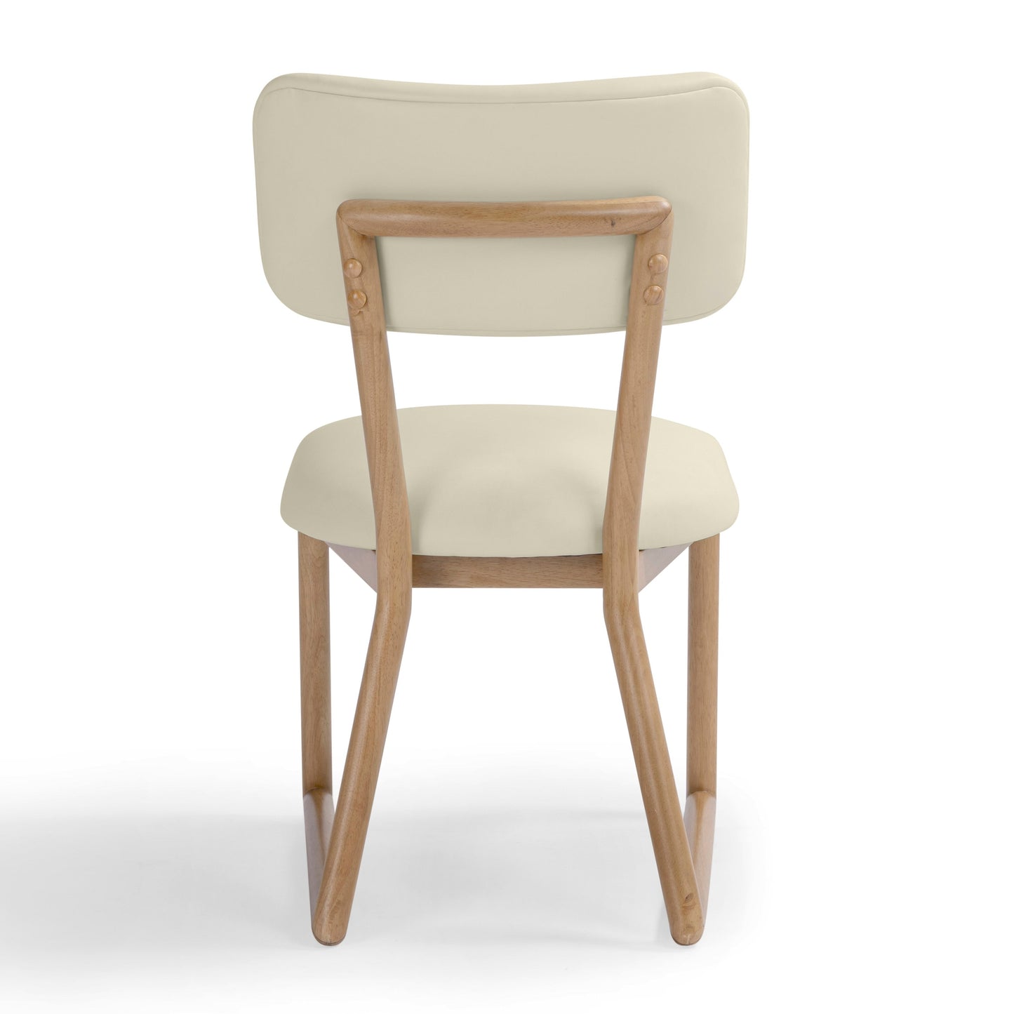 Bobbie Cream Contract-Grade Vegan Leather Dining Chair Cream by Tov Furniture