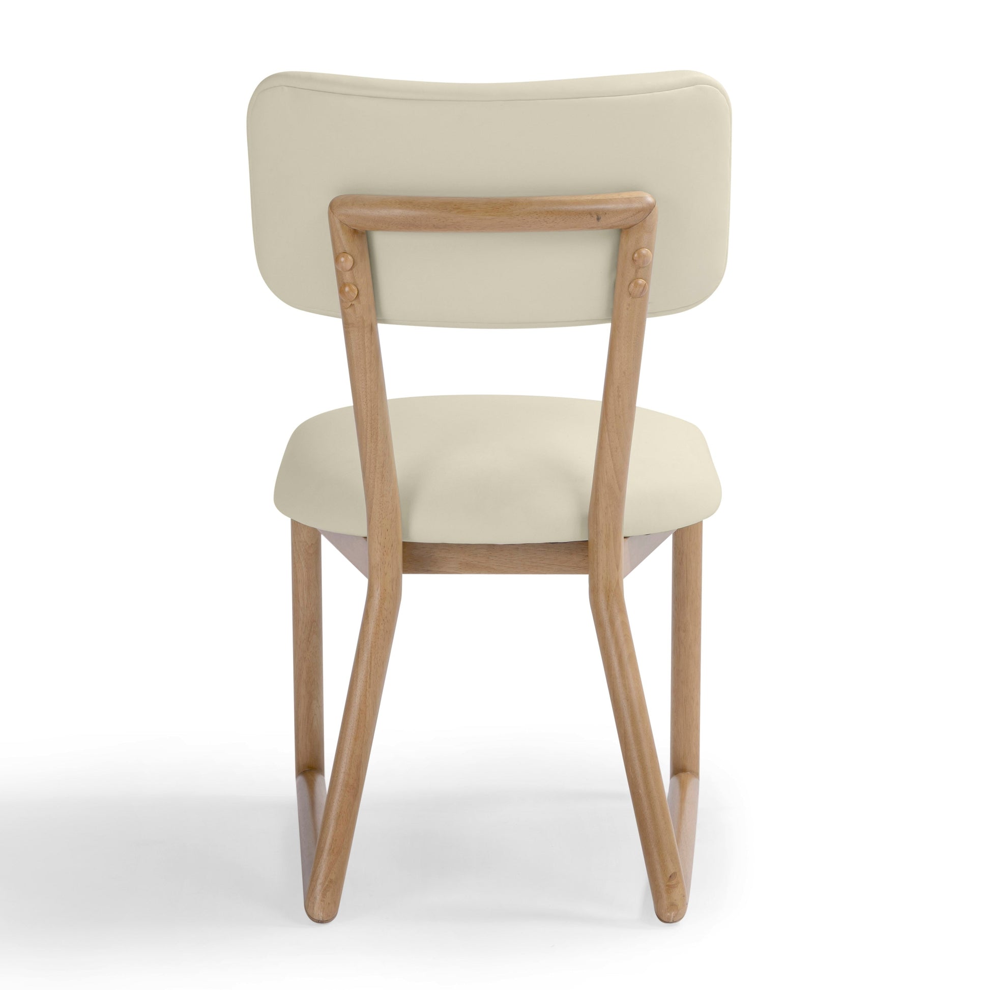 Bobbie Cream Contract-Grade Vegan Leather Dining Chair Cream by Tov Furniture