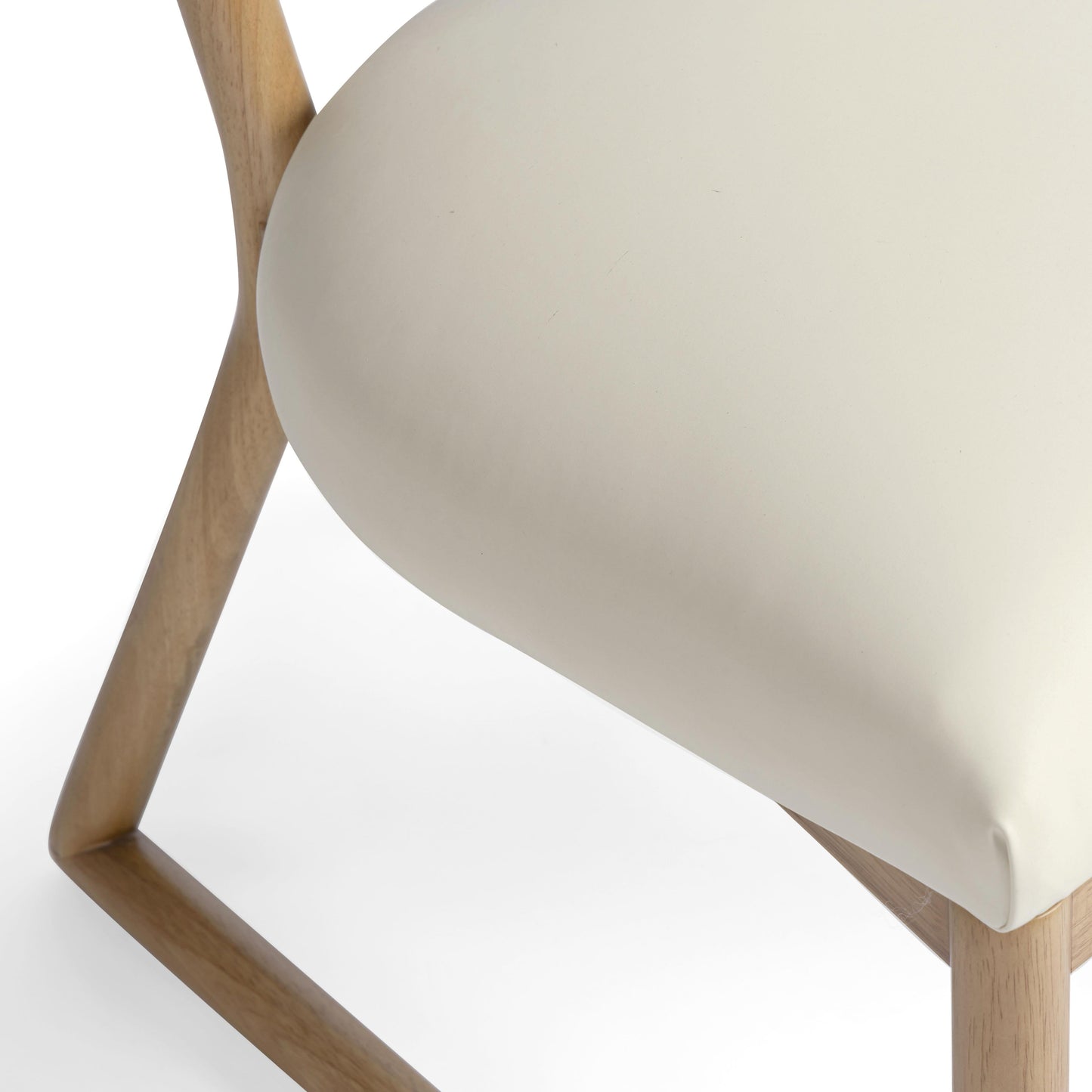 Bobbie Cream Contract-Grade Vegan Leather Dining Chair Cream by Tov Furniture