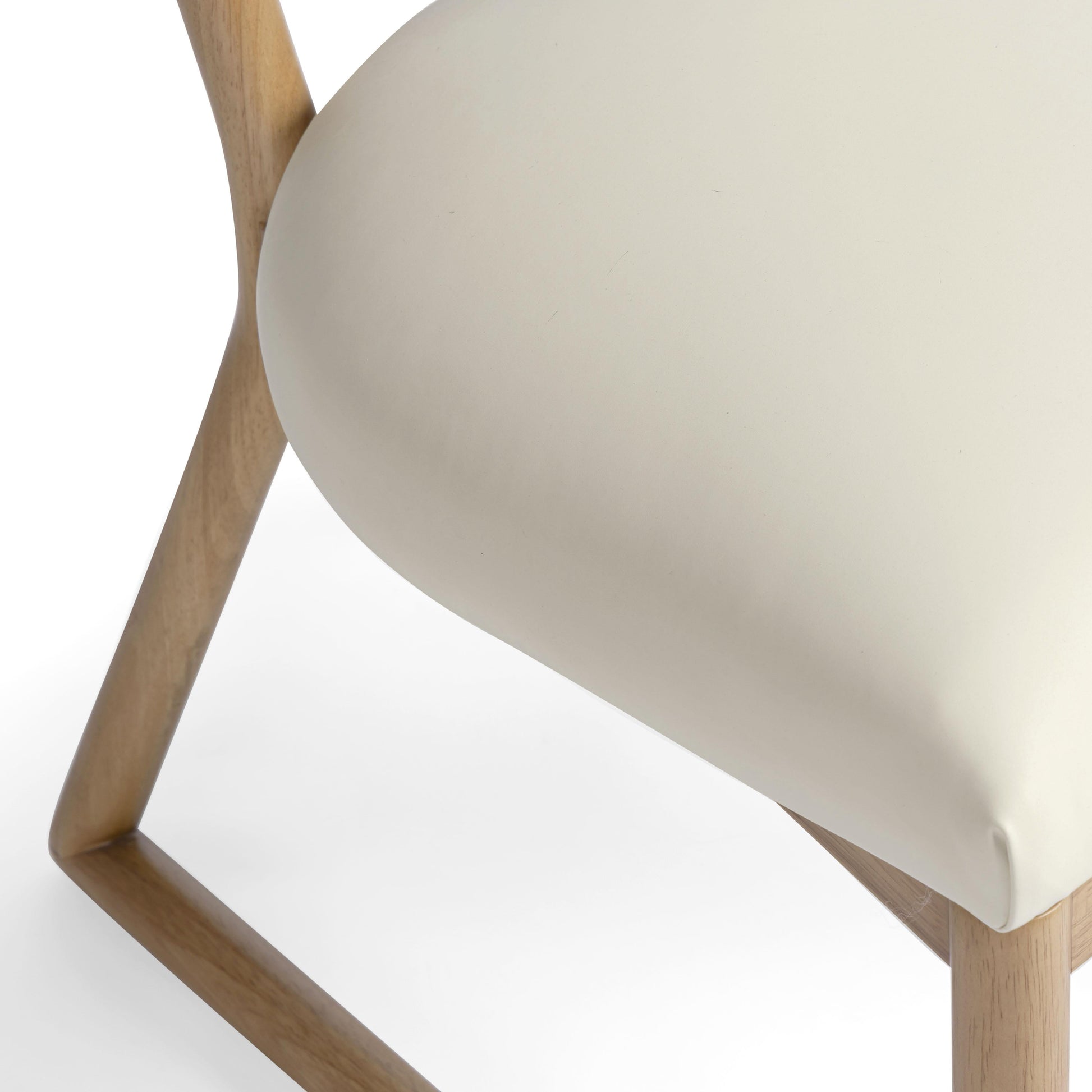 Bobbie Cream Contract-Grade Vegan Leather Dining Chair Cream by Tov Furniture