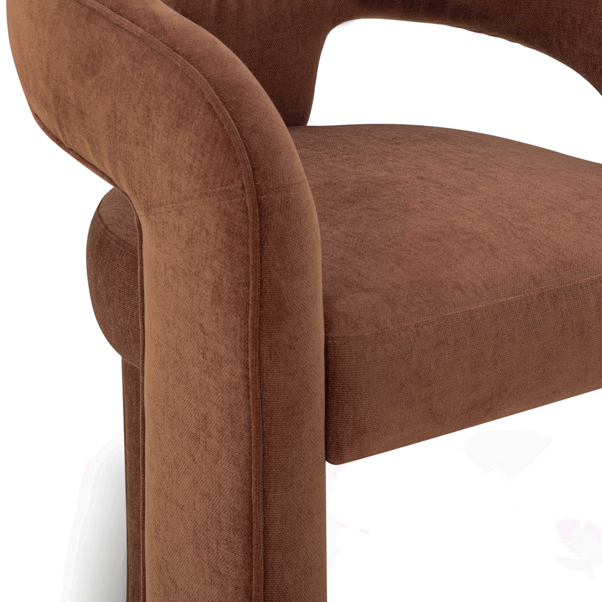 Malone Rust Red Performance Chenille Dining Chair by TOV Furniture – photo 6 of 7