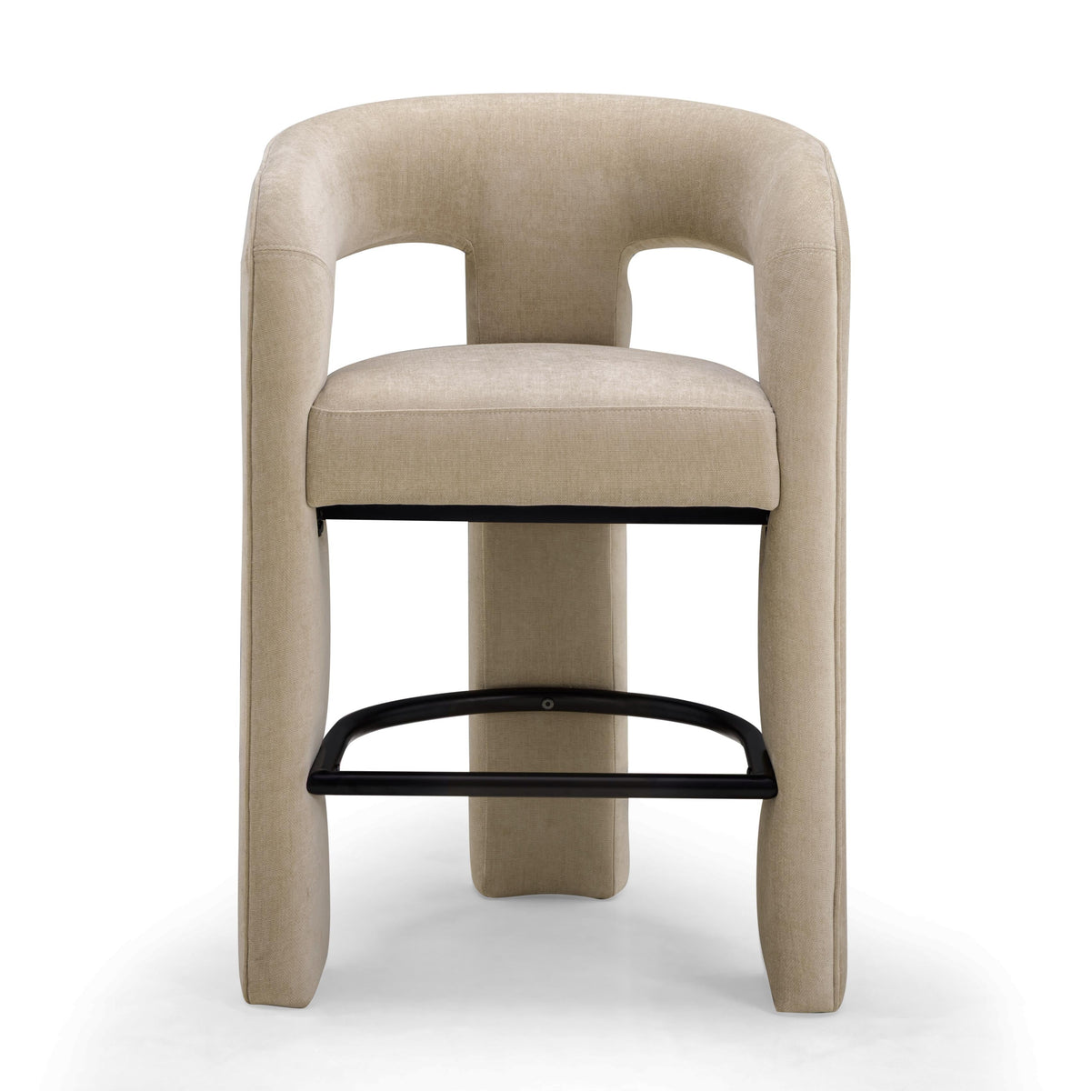 Malone Taupe Performance Chenille Counter Stool by TOV Furniture – photo 1 of 8