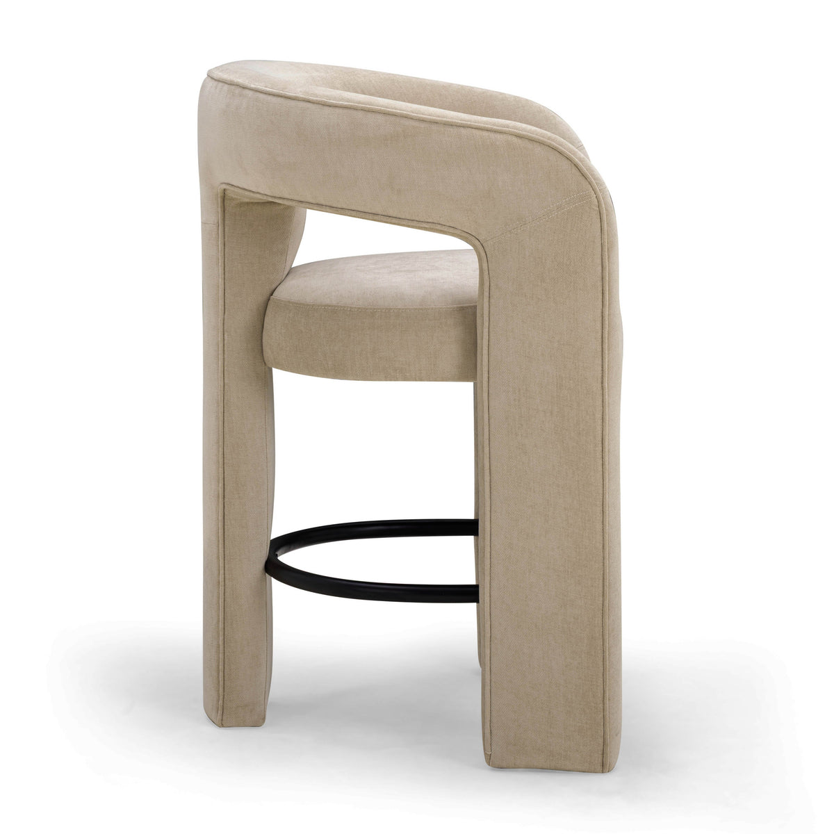 Malone Taupe Performance Chenille Counter Stool by TOV Furniture – photo 4 of 8