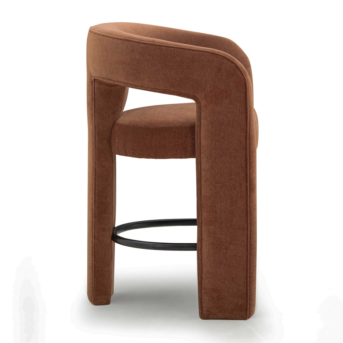 Malone Rust Red Performance Chenille Counter Stool by TOV Furniture – photo 4 of 7
