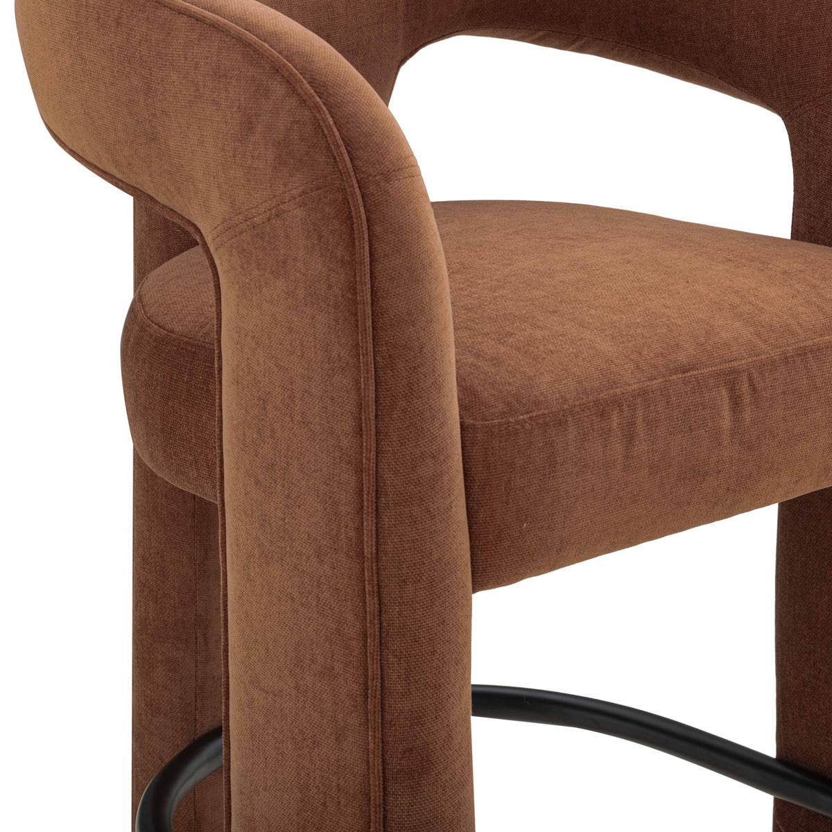 Malone Rust Red Performance Chenille Counter Stool by TOV Furniture – photo 6 of 7