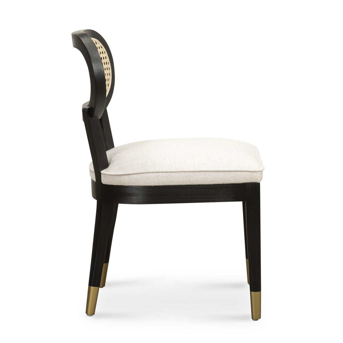 Cosette Black Dining Chair in Cream Performance Linen by TOV Furniture – photo 4 of 8
