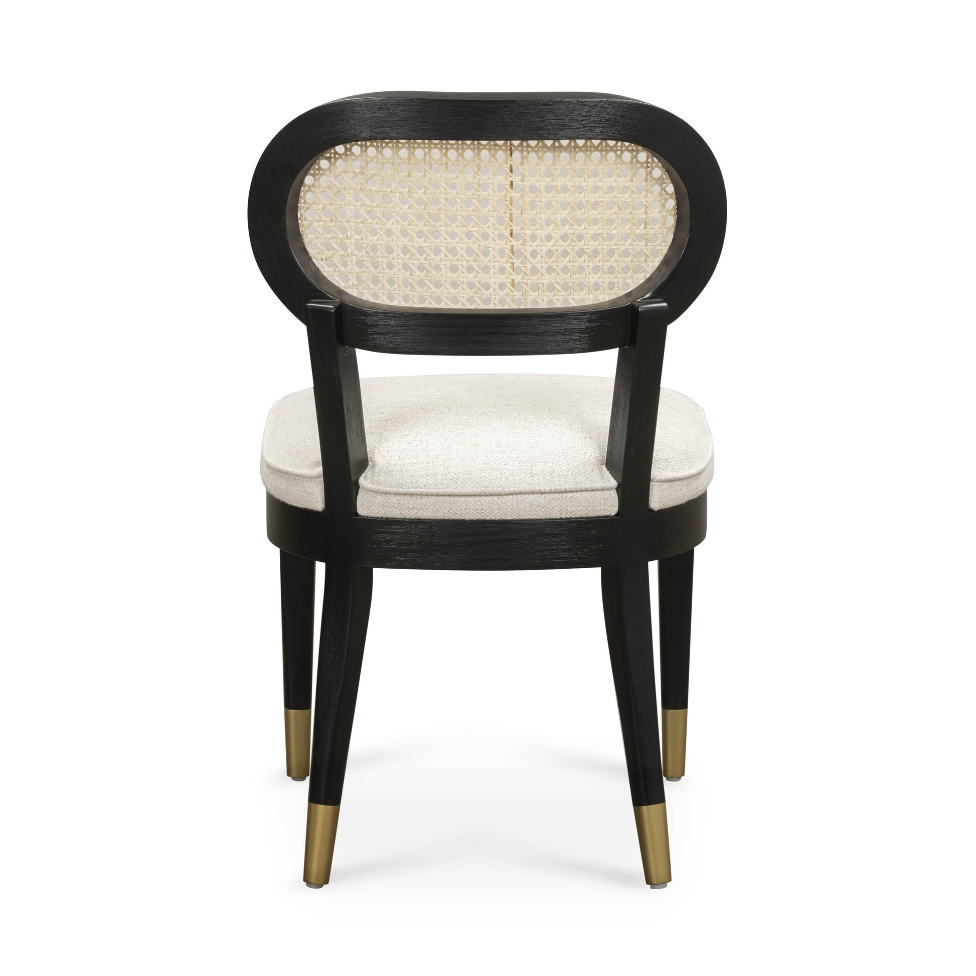 Cosette Black Dining Chair in Cream Performance Linen Black, Cream by Tov Furniture