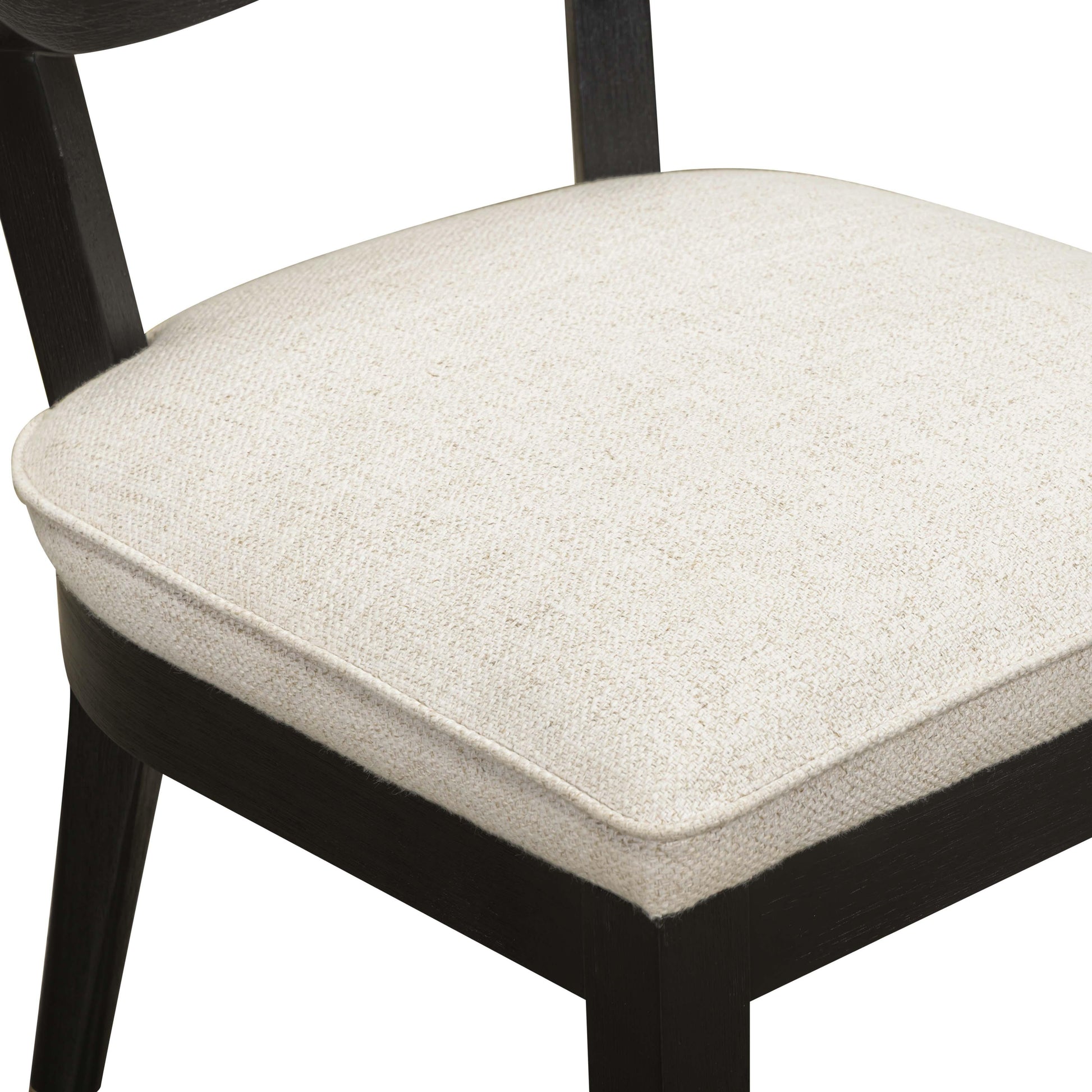 Cosette Black Dining Chair in Cream Performance Linen Black, Cream by Tov Furniture