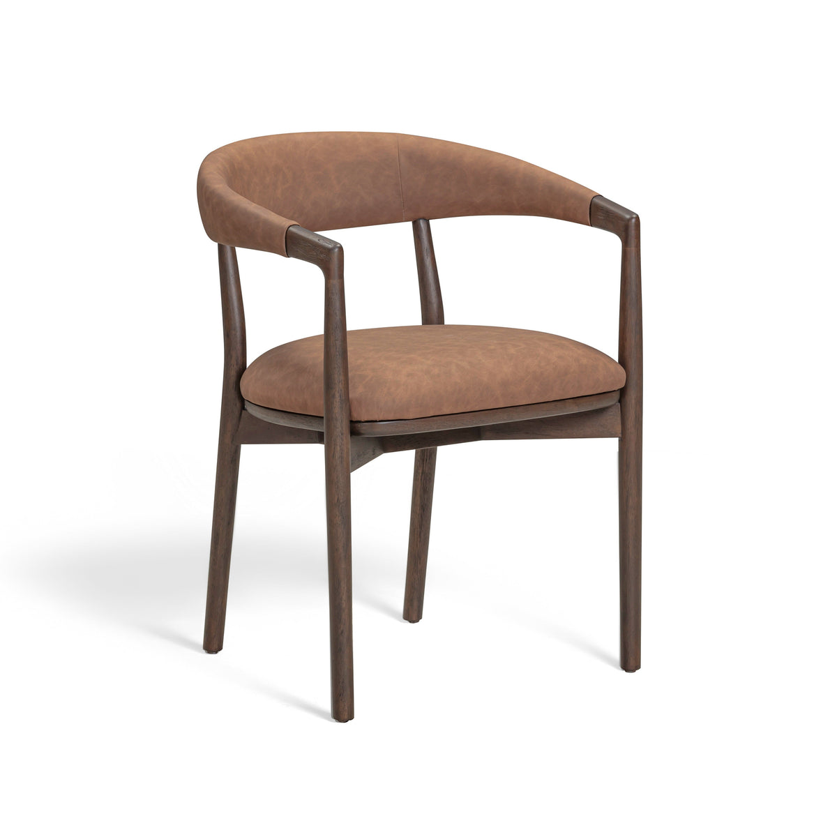 Vina Brown Performance Vegan Leather Dining Chair by TOV Furniture – photo 1 of 8