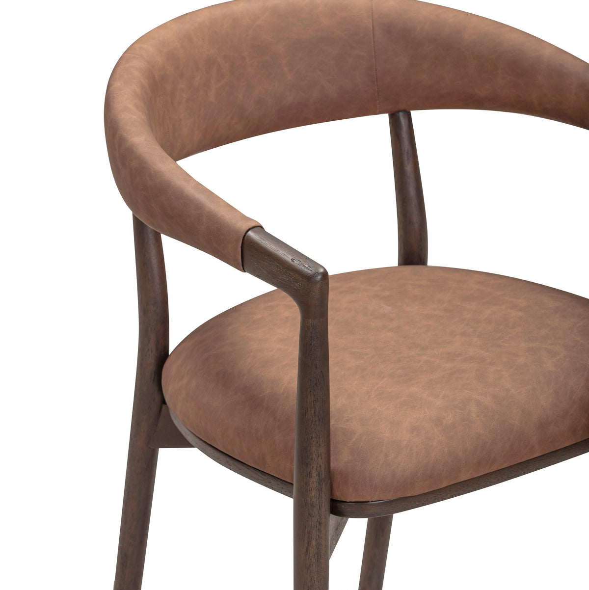 Vina Brown Performance Vegan Leather Dining Chair by TOV Furniture – photo 6 of 8