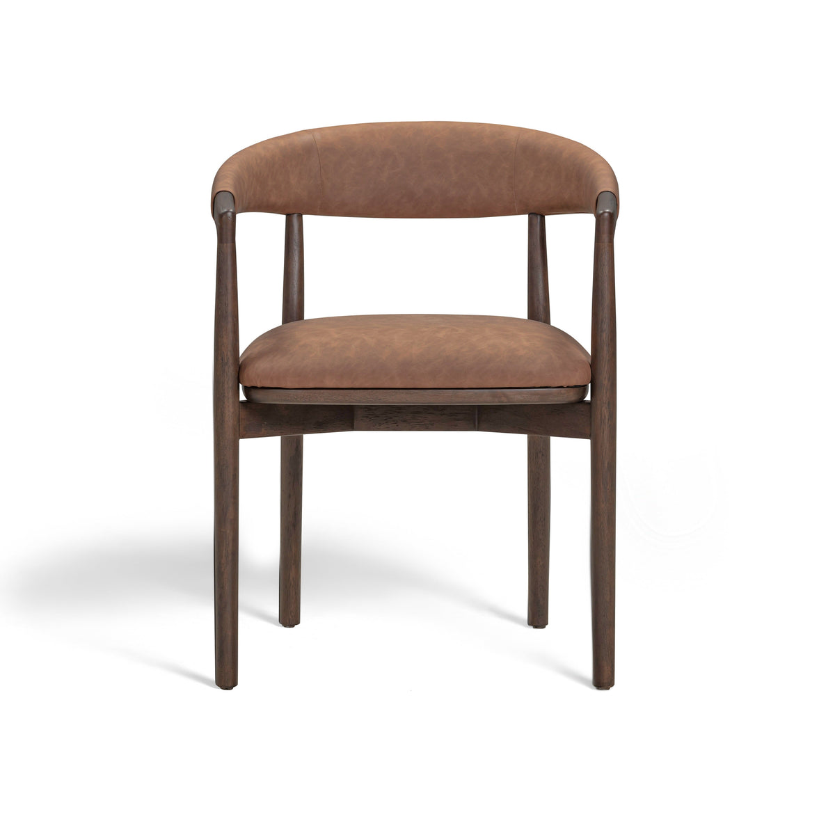 Vina Brown Performance Vegan Leather Dining Chair by TOV Furniture – photo 3 of 8