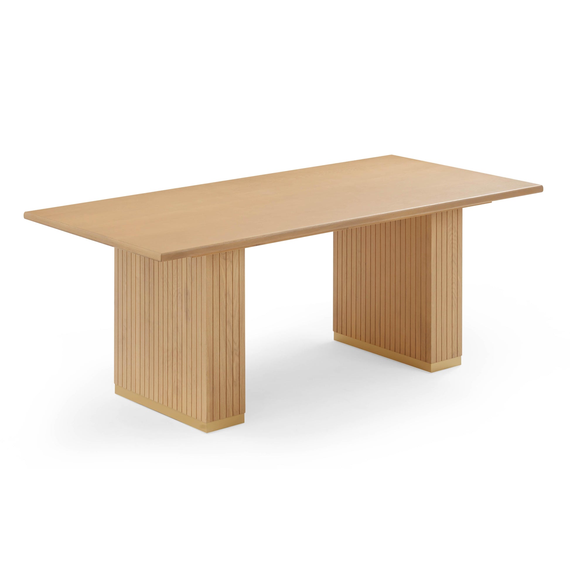 Chelsea 79" Natural Oak Wood Rectangular Dining Table Natural by Tov Furniture