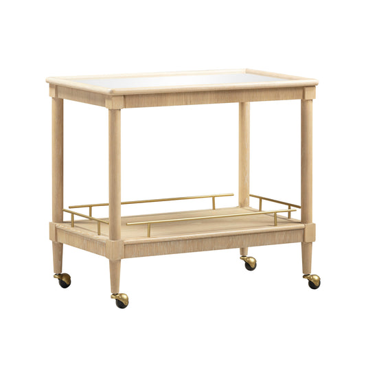 Slosh 37" Natural Ash Bar Cart Natural Ash by Tov Furniture