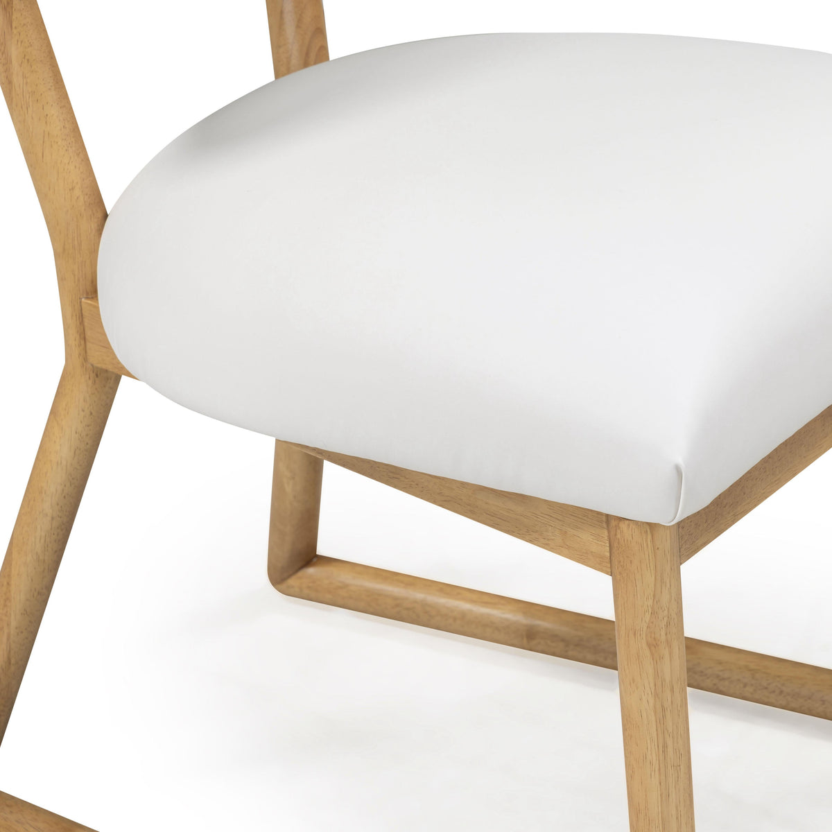 Bobbie Cream Performance Vegan Leather and Grey Vegan Shearling Dining Chair by TOV Furniture – photo 9 of 10
