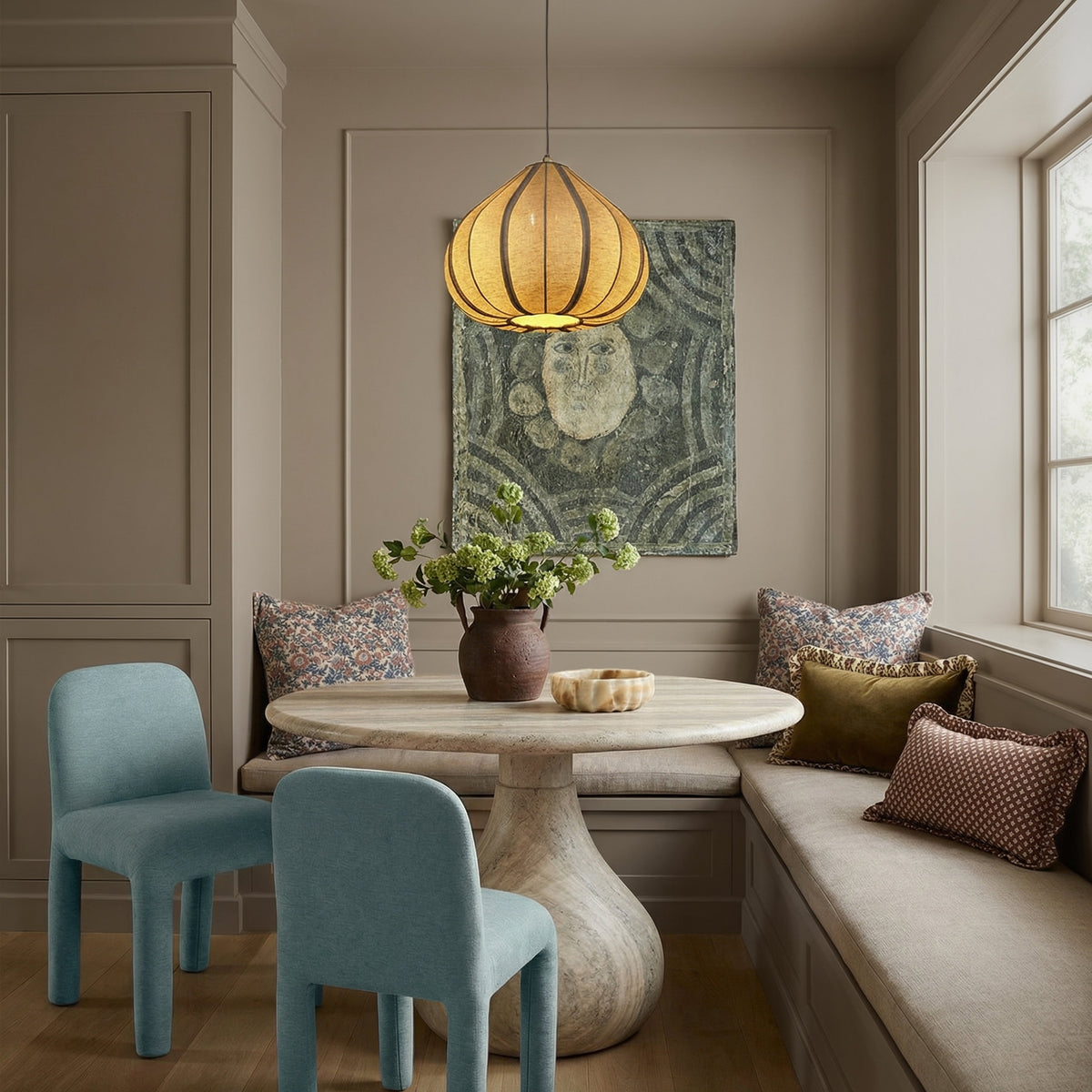 Georgia Light Blue Performance Chenille Dining Chair by TOV Furniture – photo 2 of 7