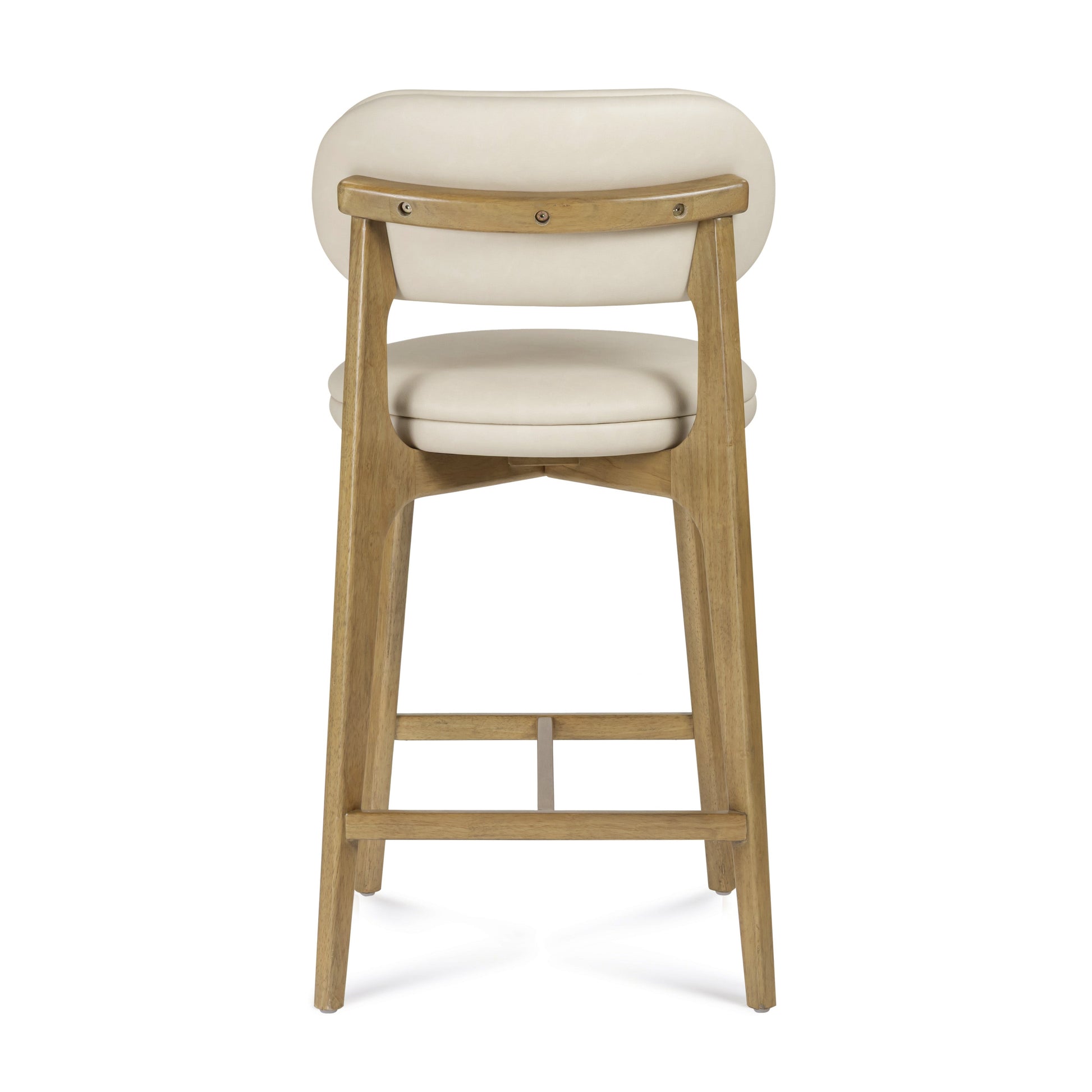 Carnation Cream Performance Vegan Leather Counter Stool by TOV D54576