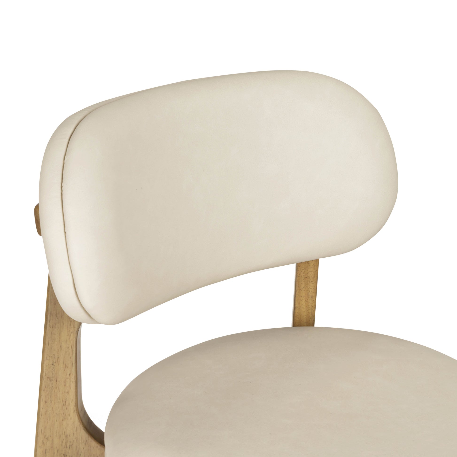 Carnation Cream Performance Vegan Leather Counter Stool by TOV D54576