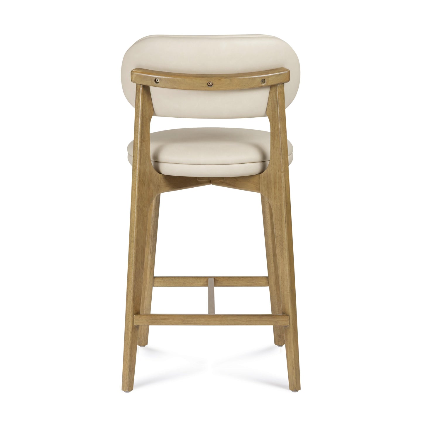 Carnation Cream Performance Vegan Leather Counter Stool Cream by Tov Furniture