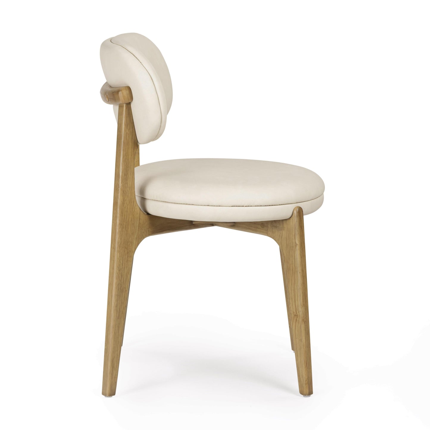 Carnation Cream Performance Vegan Leather Dining Chair Cream by Tov Furniture