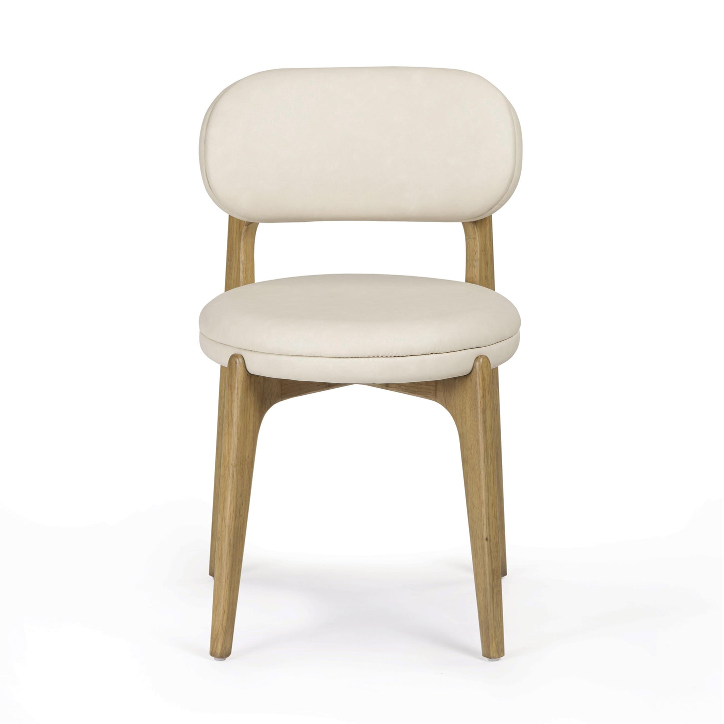 Carnation Cream Performance Vegan Leather Dining Chair Cream by Tov Furniture