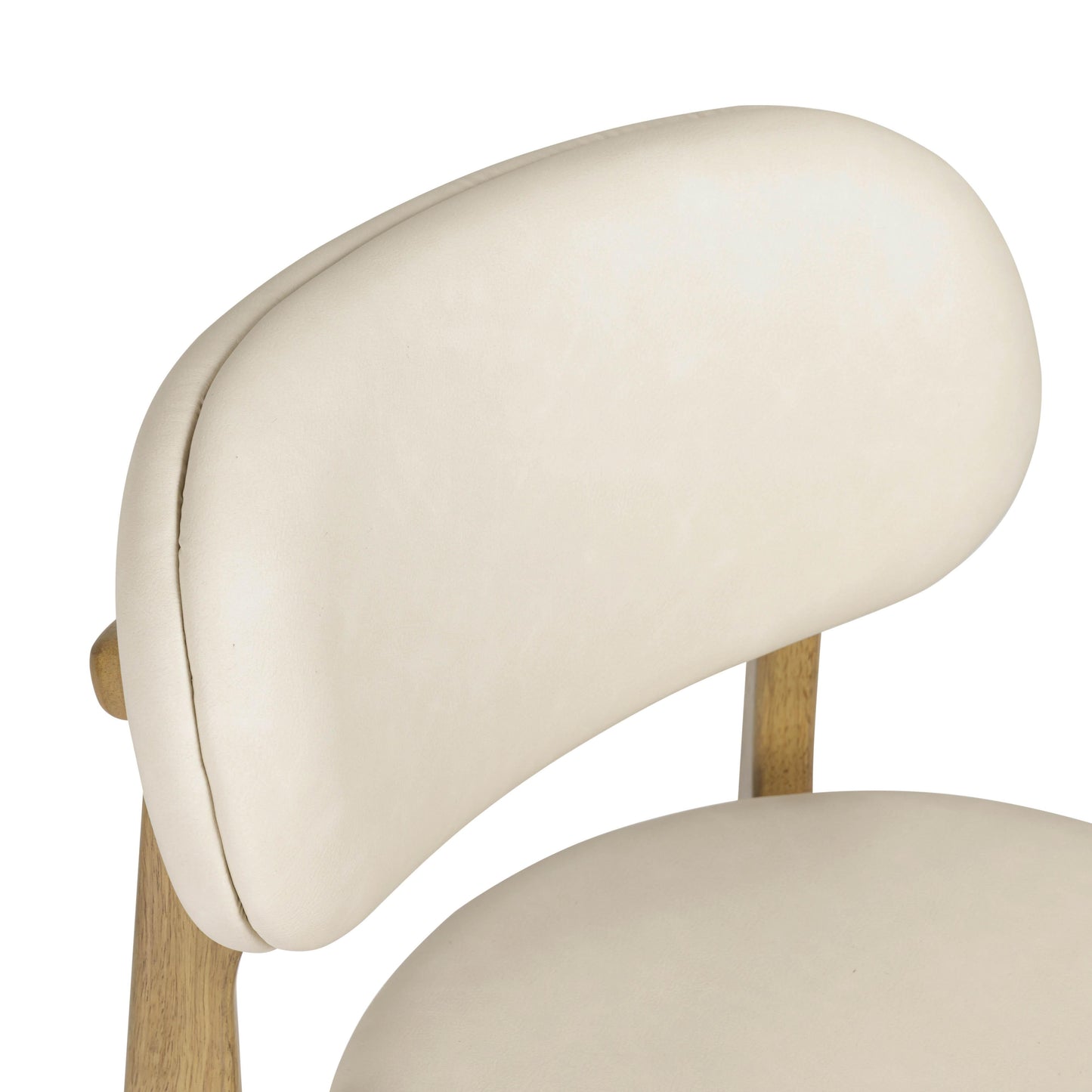 Carnation Cream Performance Vegan Leather Dining Chair Cream by Tov Furniture