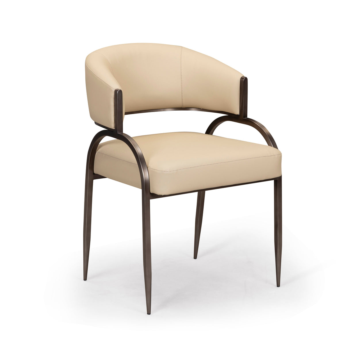 Tatum Taupe Performance Vegan Leather Dining Chair by TOV Furniture – photo 1 of 7