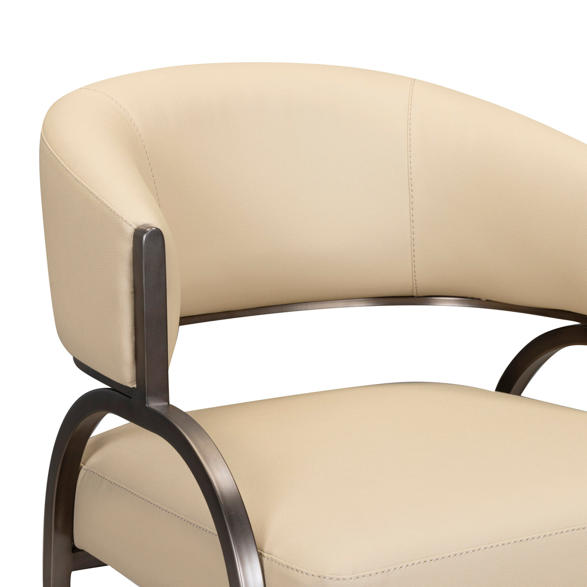 Tatum Taupe Performance Vegan Leather Dining Chair by TOV Furniture – photo 4 of 7
