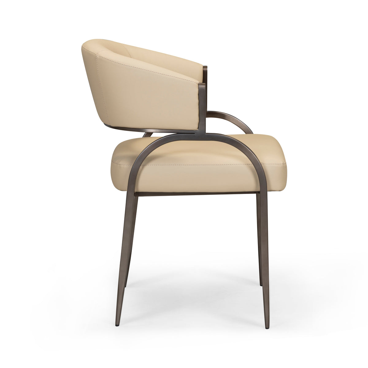 Tatum Taupe Performance Vegan Leather Dining Chair by TOV Furniture – photo 5 of 7