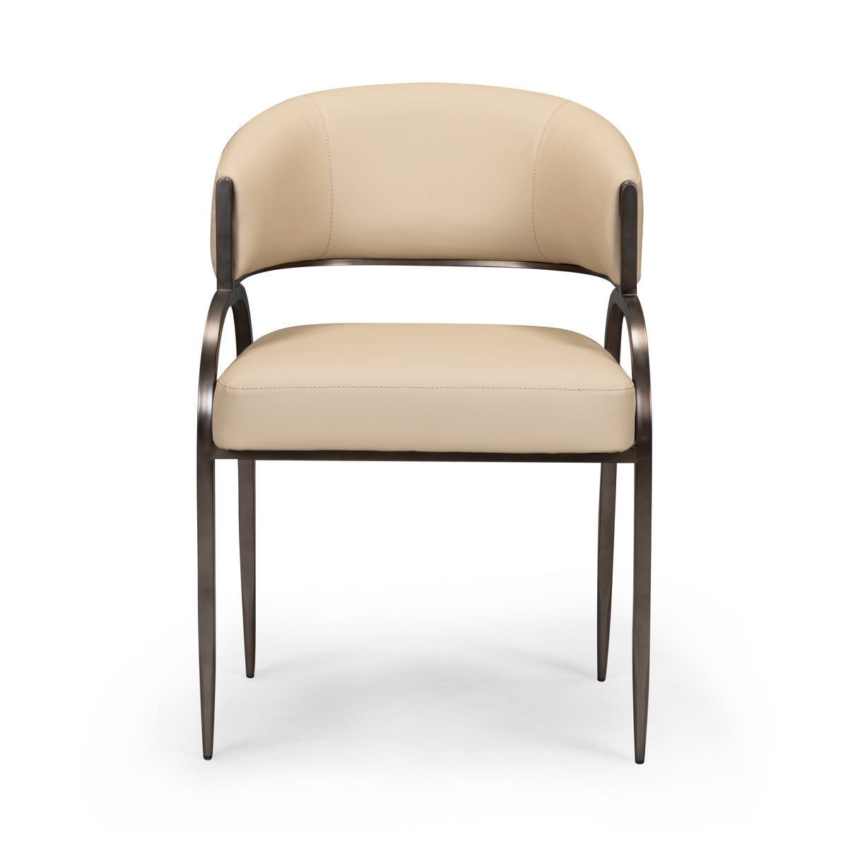 Tatum Taupe Performance Vegan Leather Dining Chair by TOV Furniture – photo 3 of 7