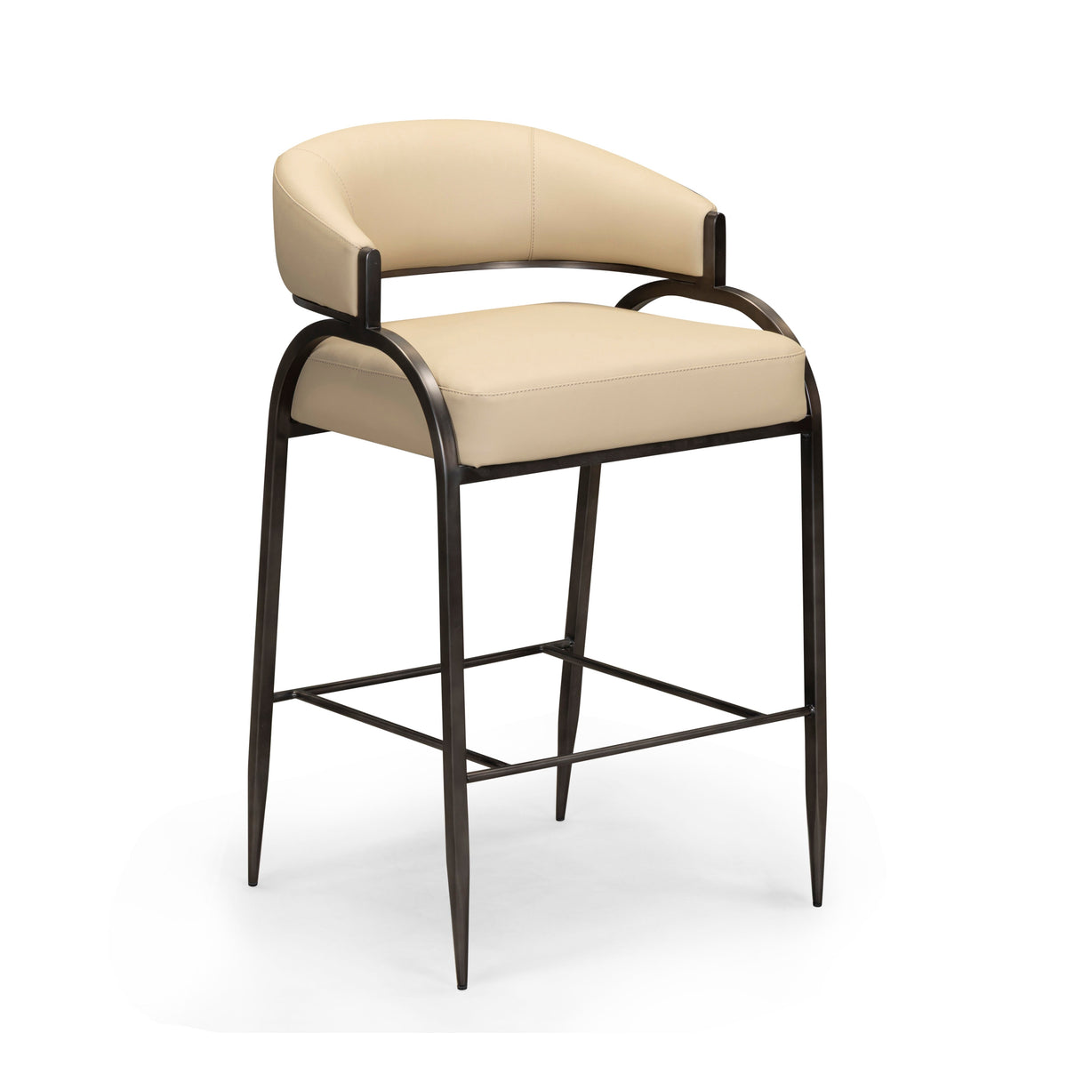 Tatum Taupe Performance Vegan Leather Counter Stool by TOV Furniture – photo 1 of 7