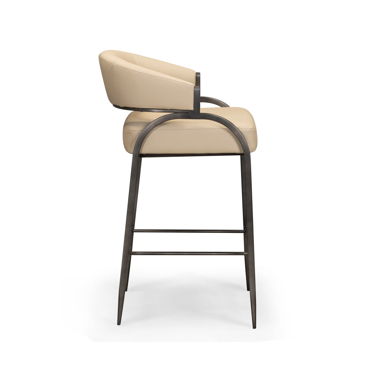 Tatum Taupe Performance Vegan Leather Counter Stool by TOV Furniture – photo 4 of 7