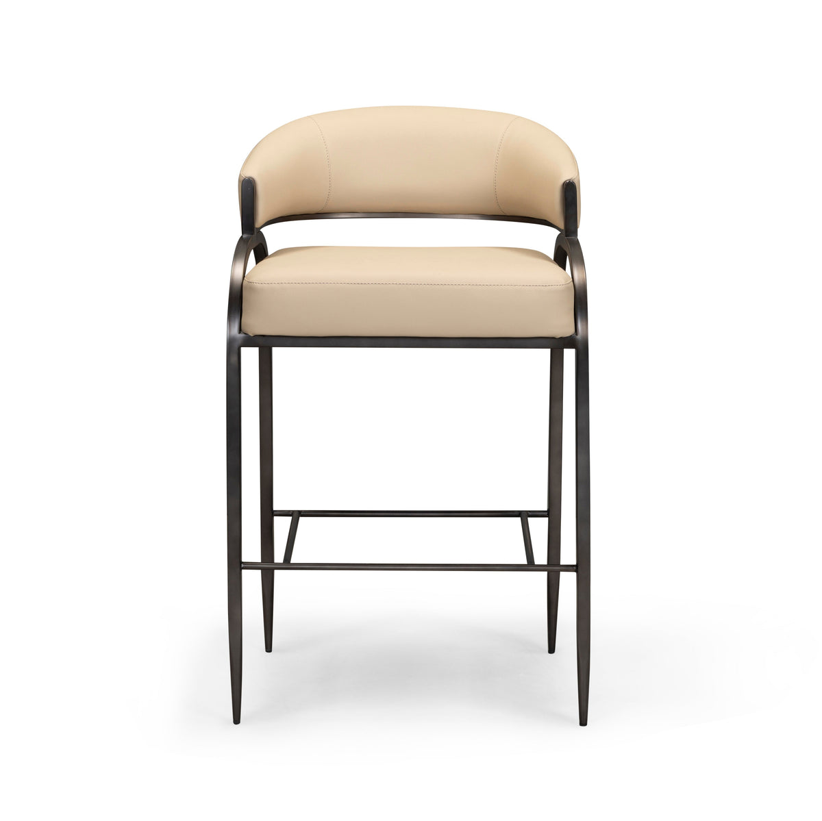 Tatum Taupe Performance Vegan Leather Counter Stool by TOV Furniture – photo 3 of 7