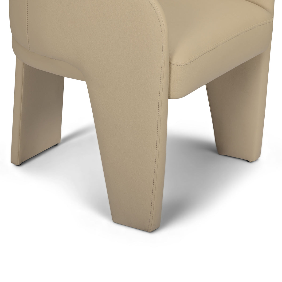 Leo Taupe Performance Vegan Leather Dining Chair by TOV Furniture – photo 3 of 5