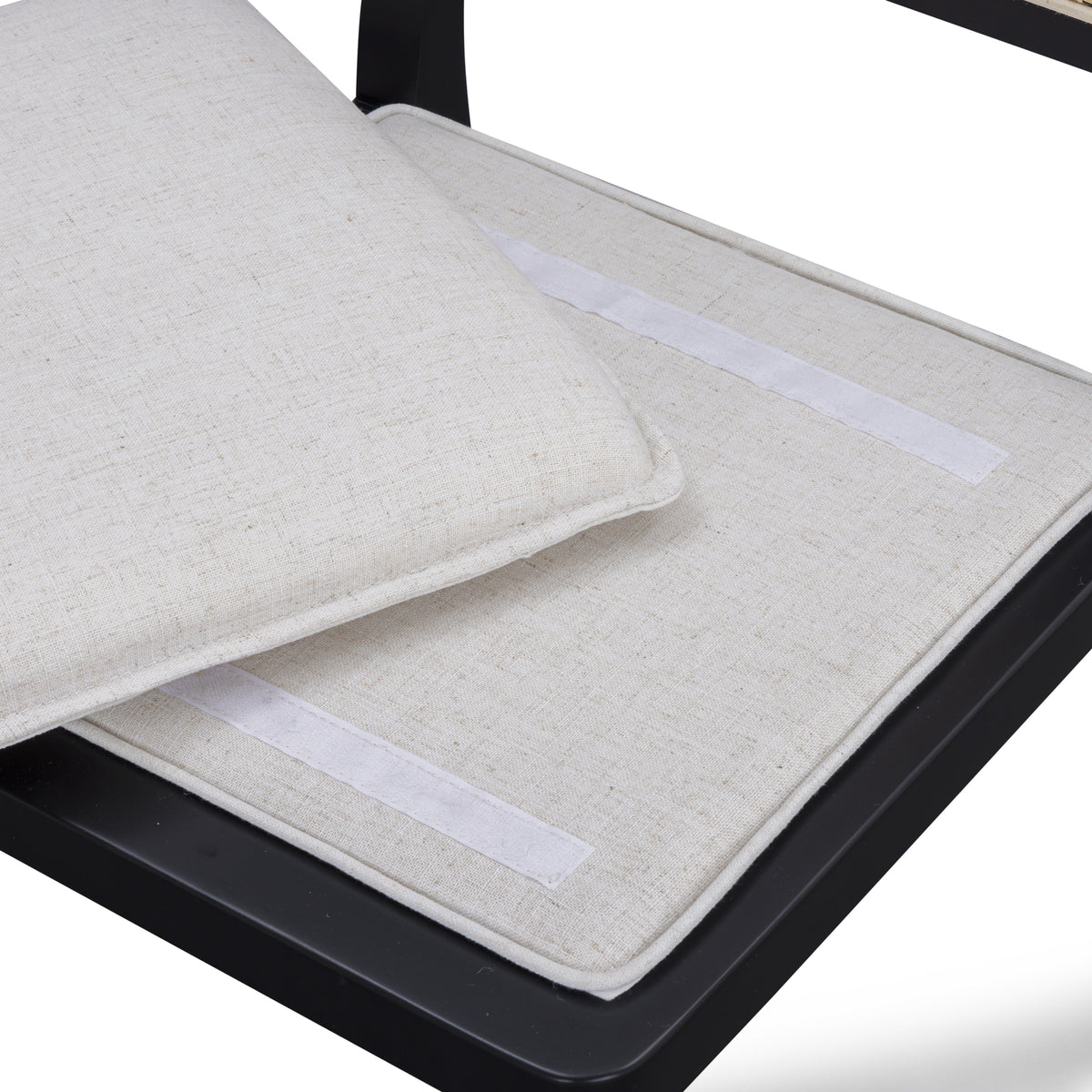 Tassina Cream Upcycled Performance Linen Dining Chair by TOV Furniture – photo 6 of 7