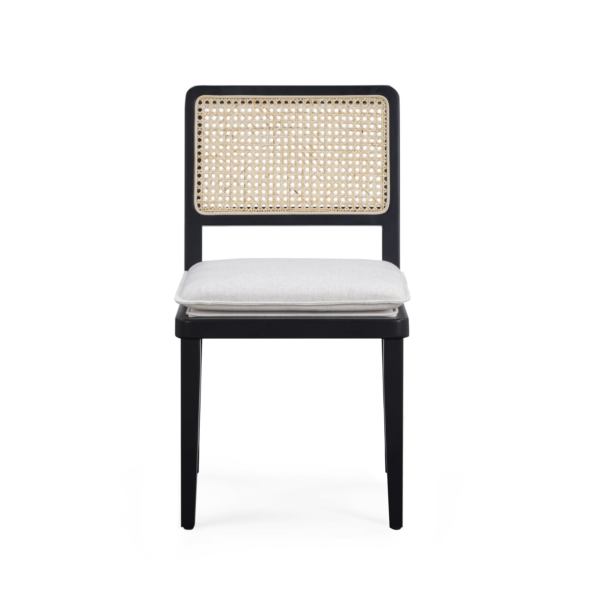 Tassina Cream Upcycled Performance Linen Dining Chair by TOV Furniture – photo 3 of 7