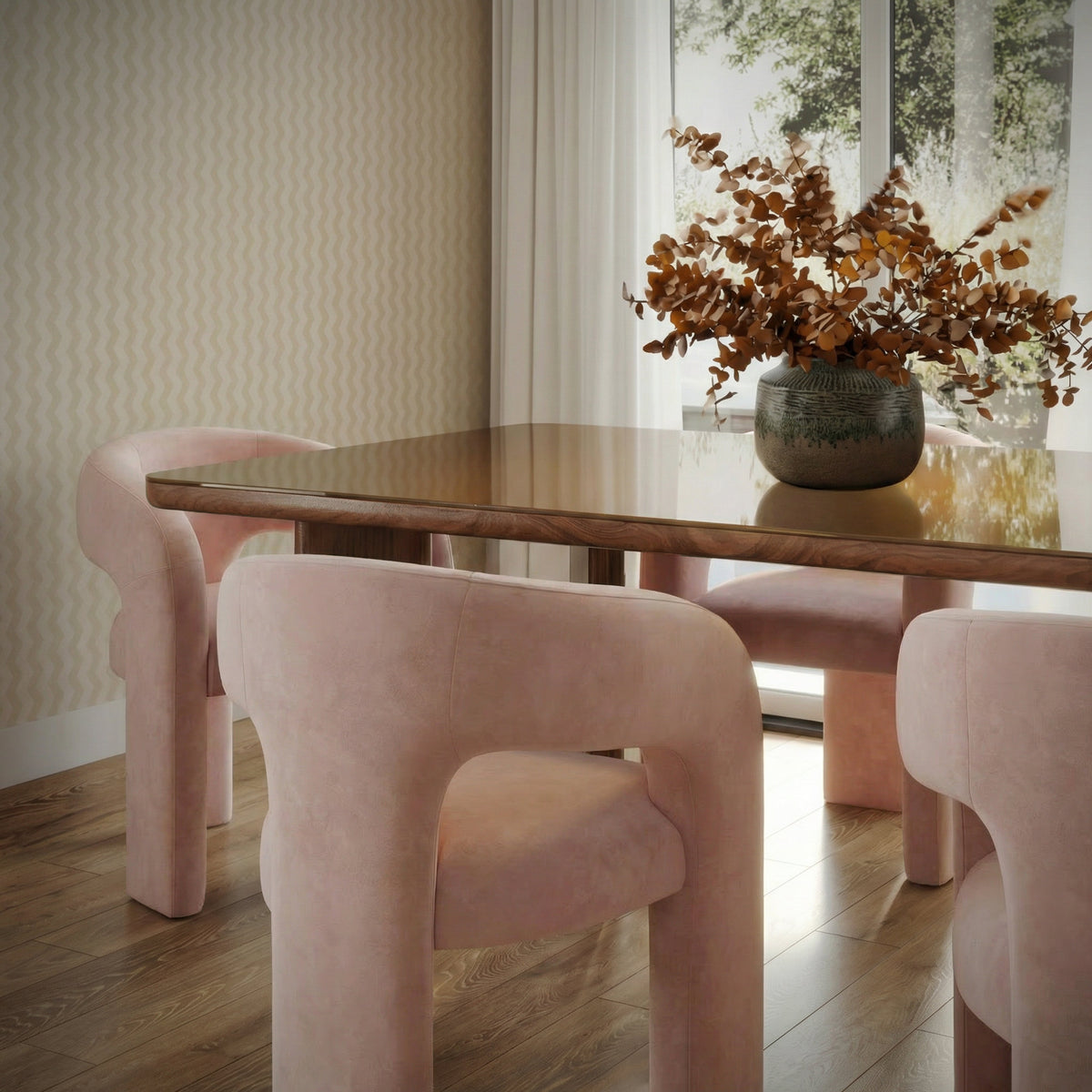 Malone Blush Perfomance Fabric Dining Chair by TOV Furniture – photo 2 of 7