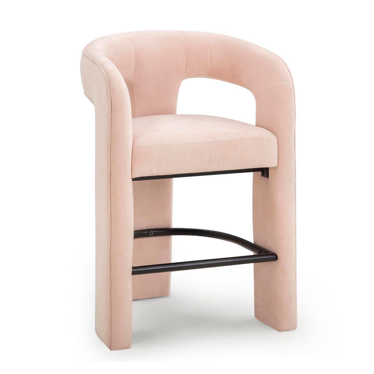 Malone Blush Perfomance Fabric Counter Stool by TOV Furniture – photo 3 of 7